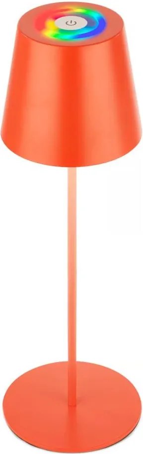 Briloner 7510012-LED RGB Stmievateľná stolná lampa CALIDA 2,5W/5V IP44 1200mAh oranžová