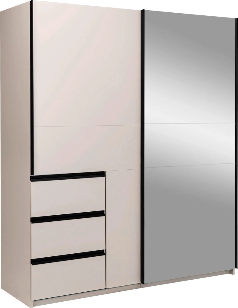 XXXLutz SKRIŇA S POSUVNÝMI DVERAMI, kašmírová, 175/210/61,5 cm P & B - Skrine - 000885001007