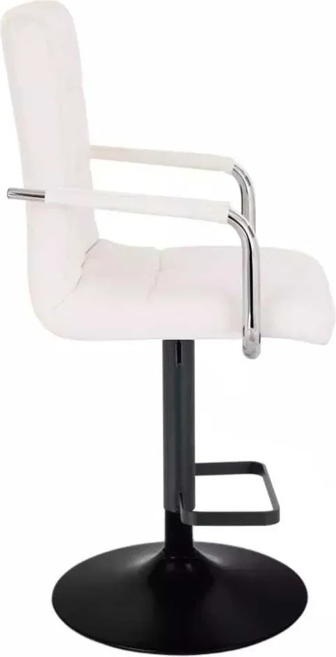 LuxuryForm DESIGN Barová stolička VERONA na čiernom tanieri - biela