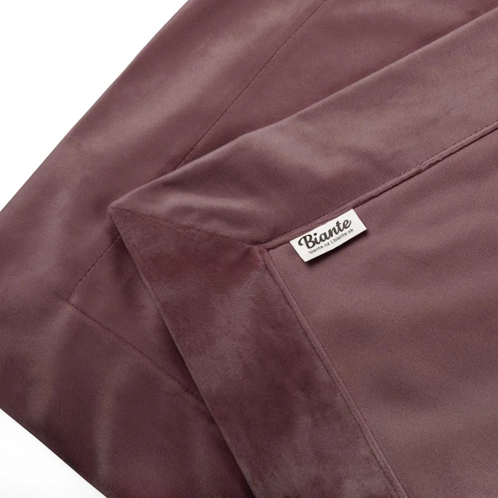 Biante Zamatový prehoz/behúň na posteľ Velvet Prémium SVP-019 Hnedofialový Na mieru