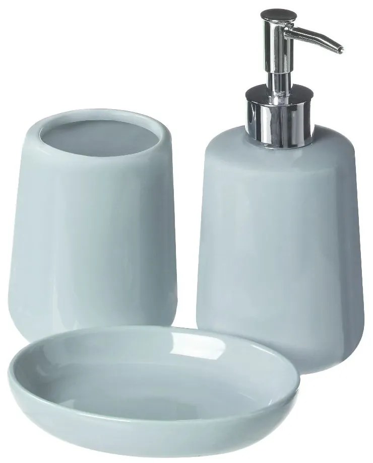 Svetlomodrá kamenná súprava doplnkov do kúpeľne Moon – Premier Housewares