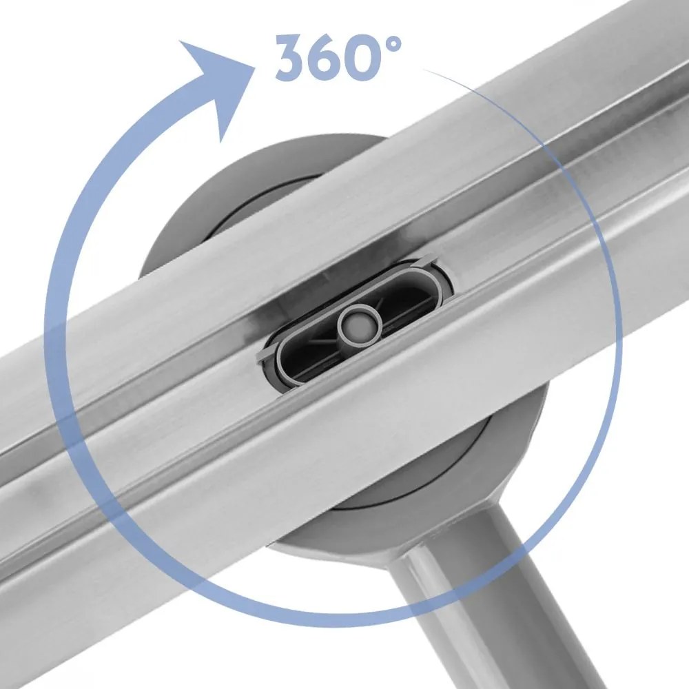 Rea Neox Slim Pro, odtokový sprchový žľab 60 cm, brúsená oceľ, REA-G5801