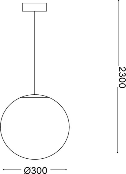 Ideal Lux - Závesné svietidlo na lane MAPA 1xE27/42W/230V, priemer 30 cm, biele