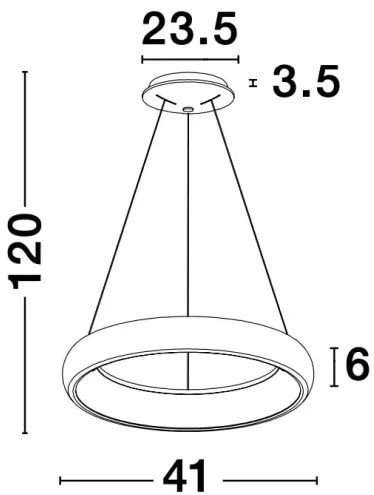 LED luster Albi 41 biele