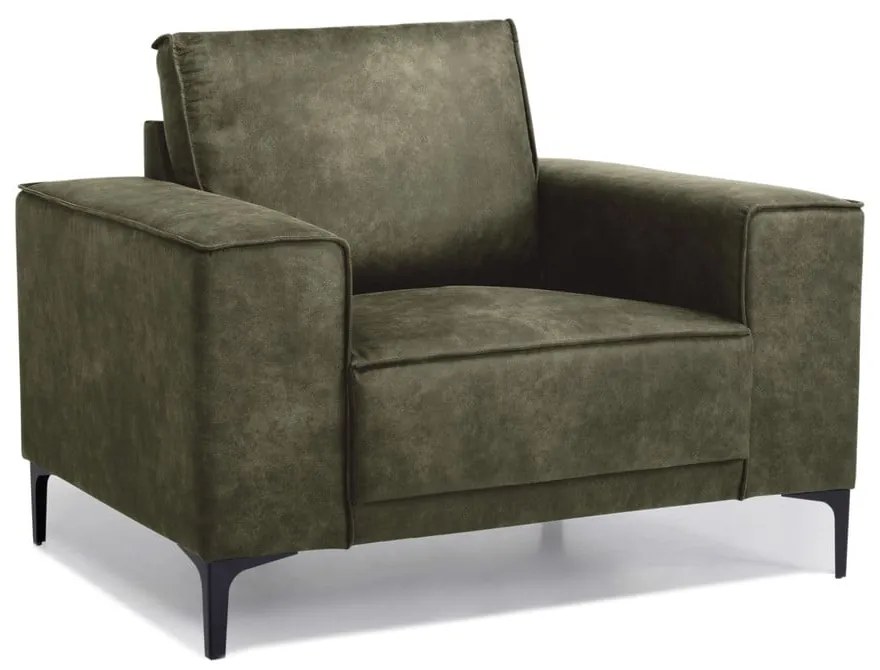 Zelené kreslo z imitácie kože Copenhagen – Scandic