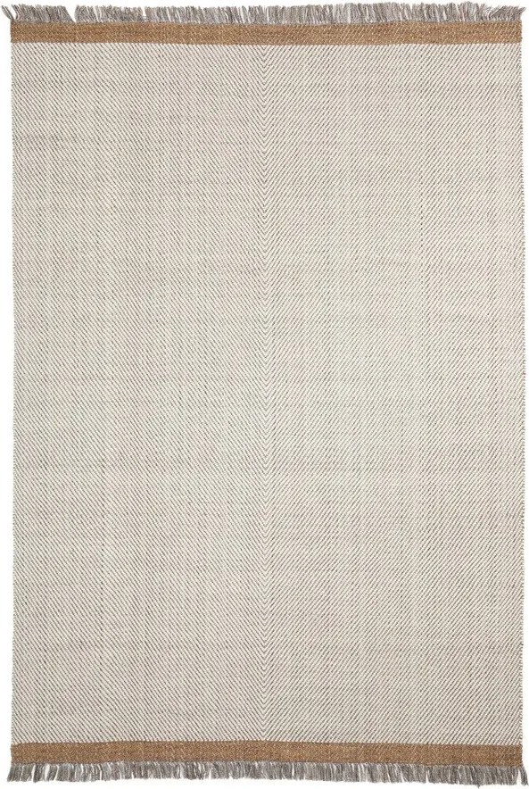 Krémový ručne tkaný vlnený koberec 200x300 cm Brina – Kave Home