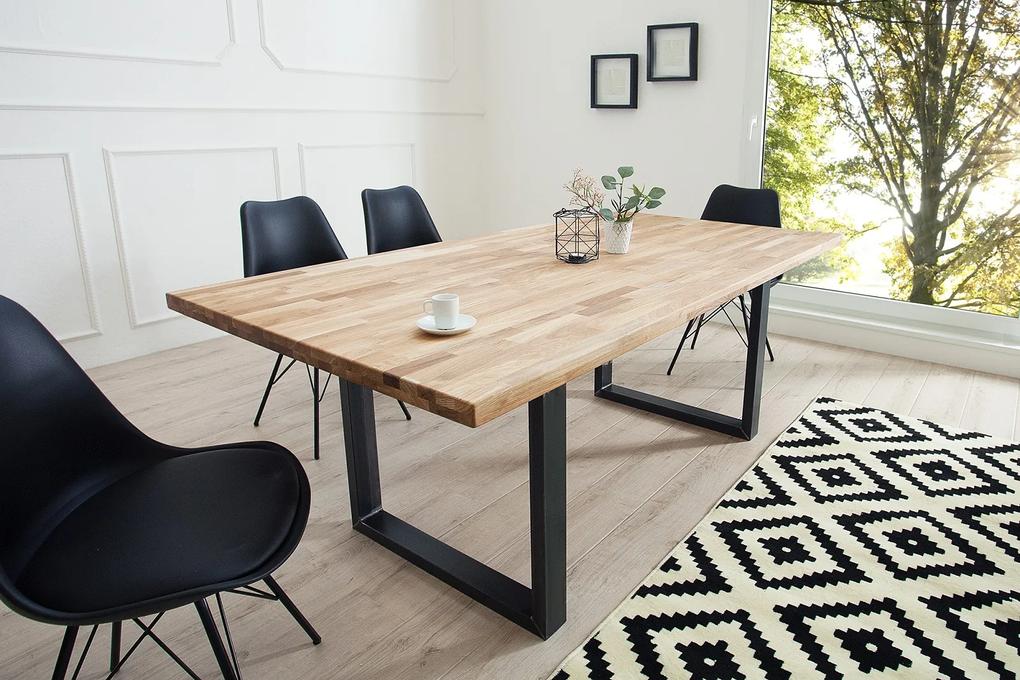Bighome - Jedálenský stôl WOTANA 160 cm - hnedá, čierna