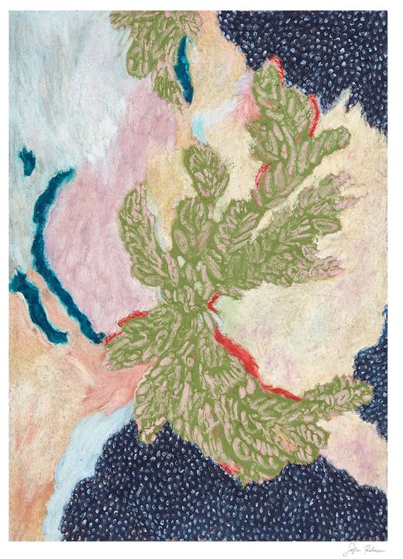 Moikka Plagát Little Green by Sofia Rebecca Iversen 21x29,7 (A4)