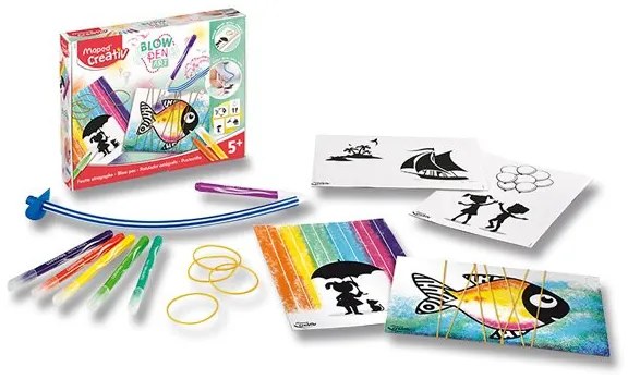 Súprava Maped Creativ Blowpen String´Art - Fúkacie pero 6 farieb