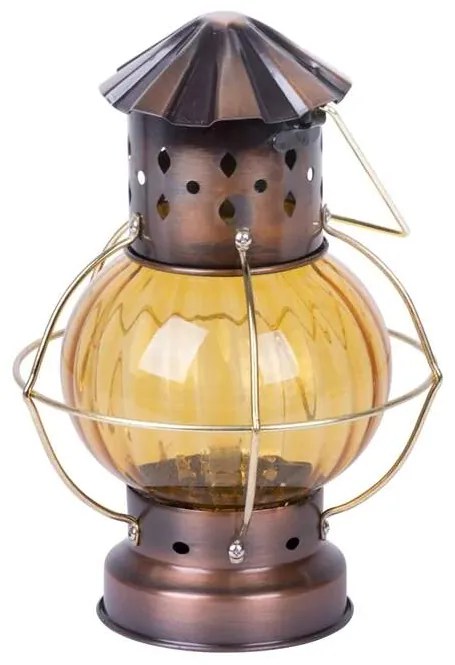 ST Dekoračný lampáš 27,5cm hnedý