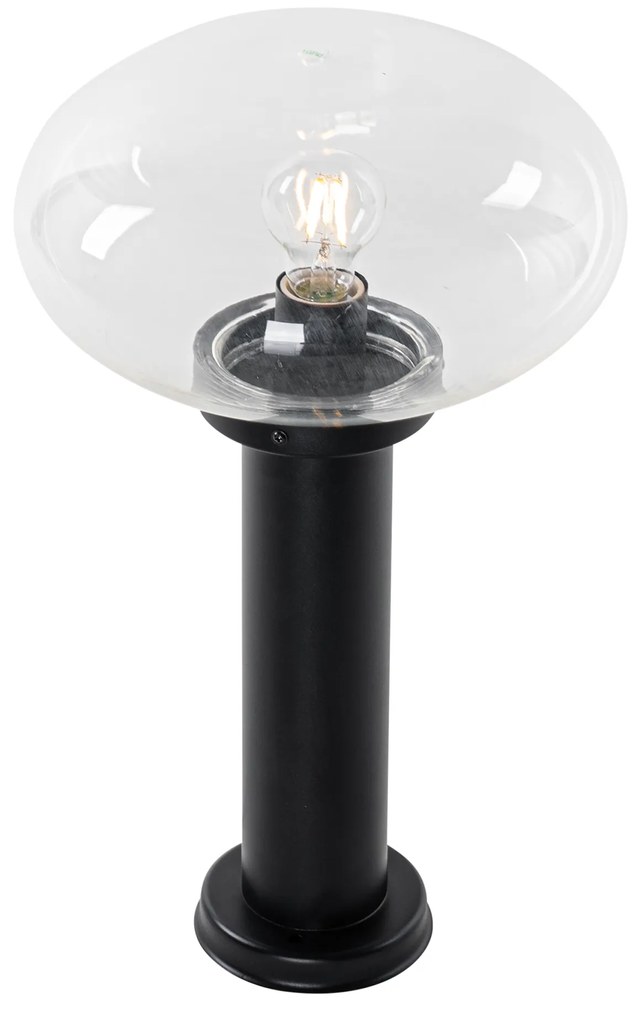 Moderná vonkajšia stĺpová lampa čierna 50 cm - Elly