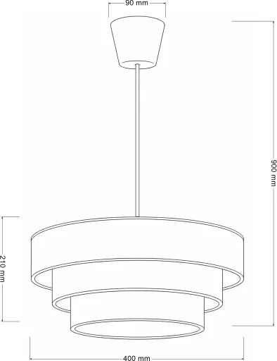 Brilagi - Luster na lanku LUNETA 1xE27/60W/230V priemer 40 cm krémová/zlatá