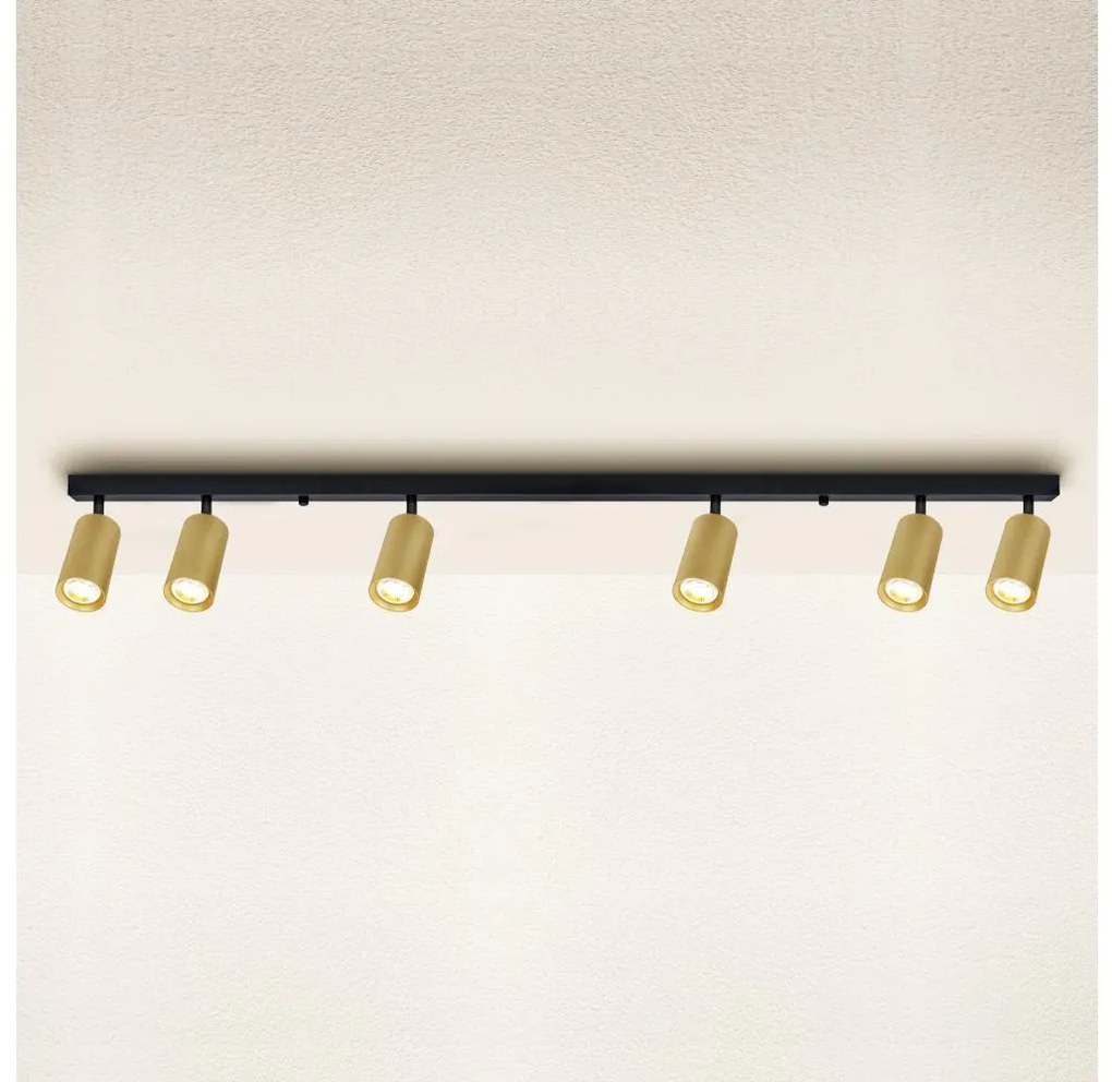 Brilagi - Bodové svietidlo SELE GOLDEN 6xGU10/30W/230V čierna/zlatá