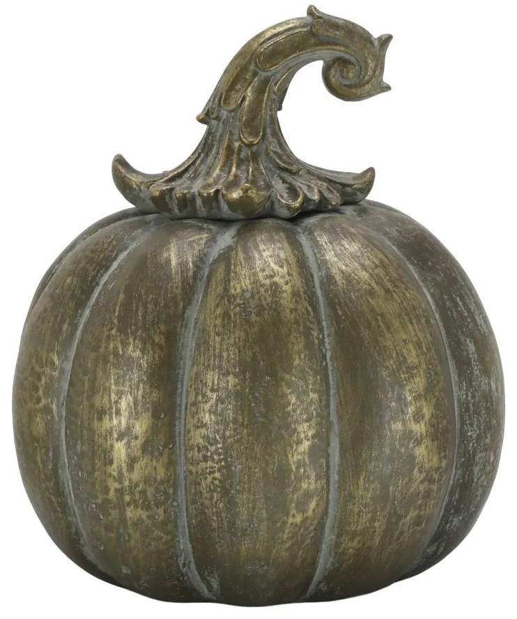 Mosadzná antik dekorácia tekvice Millani XL - Ø 21*25 cm