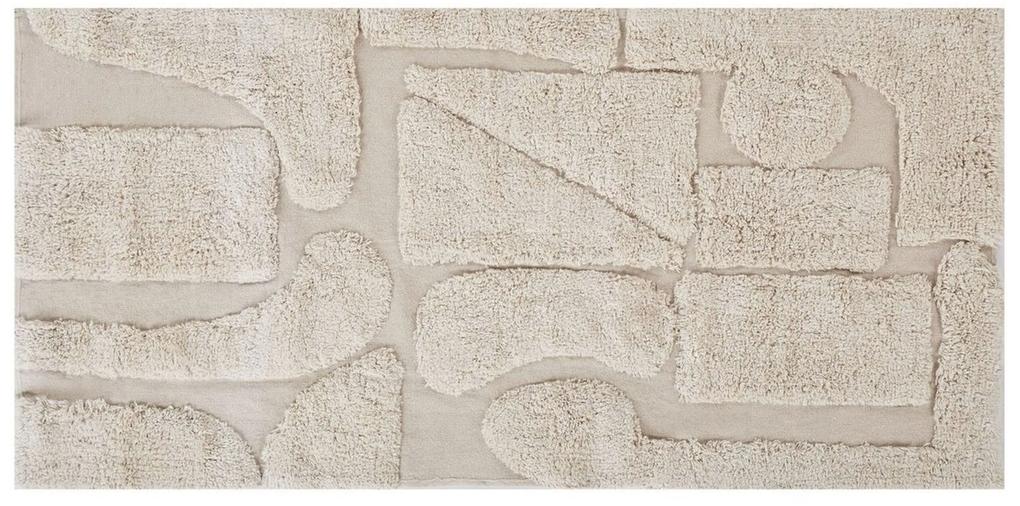 Bavlnený koberec 80 x 150 cm béžový DIYADIN Beliani