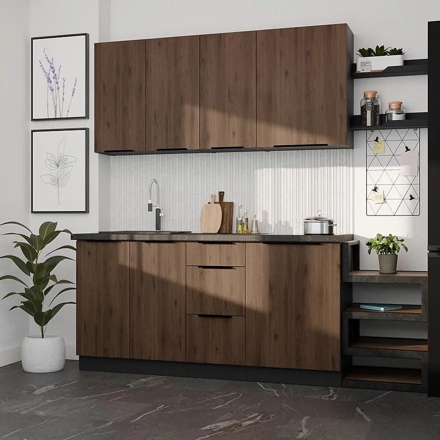 Kuchynská linka Monza 180cm bez pracovnej dosky