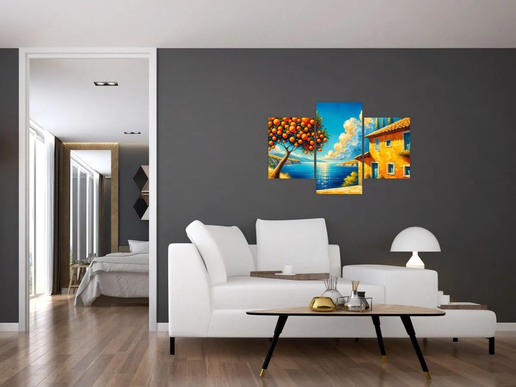Obraz - Dom s pomarančmi II. (90x60 cm)