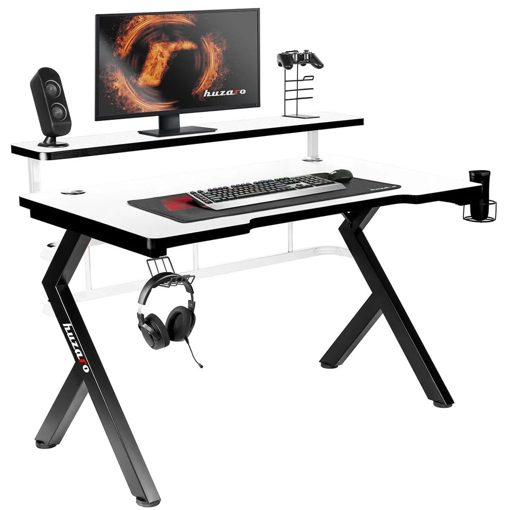 PC stolík Hyperion 5.0 (čierna + biela). Akcia -18%. Vlastná spoľahlivá doprava až k Vám domov. 1087512