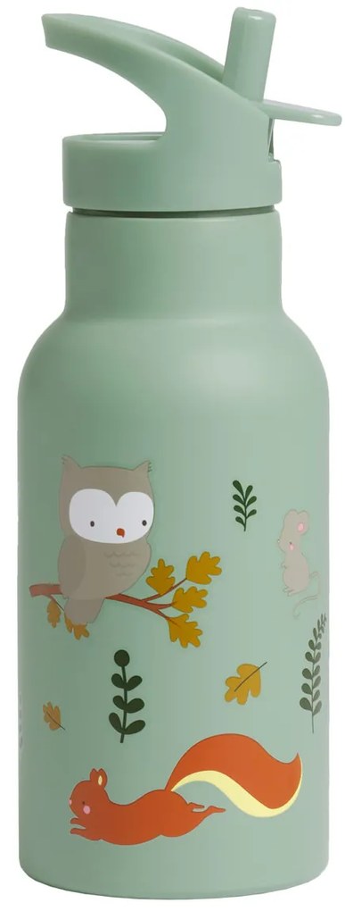 A Little Lovely Company - antikorová fľaša na pitie, 350 ml - kamaráti z lesa