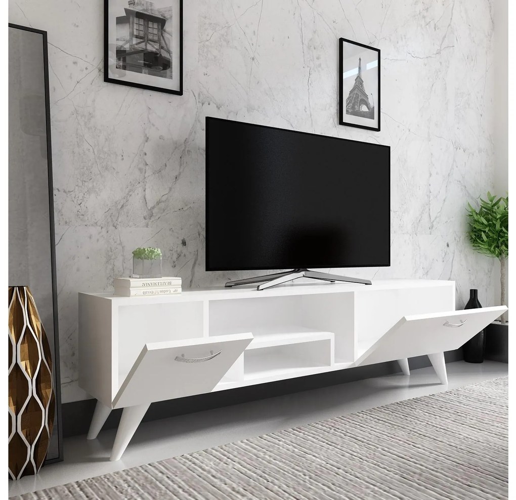 TV stolík/skrinka Tebosi 1 (biela) . Akcia -19%. Vlastná spoľahlivá doprava až k Vám domov. 1095279