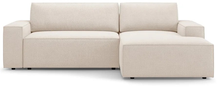 Béžová rozkladacia rohová pohovka z textílie bouclé (pravý roh) Jodie – Micadoni Home