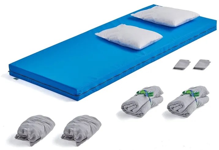 Set posteľnej bielizne a matraca EXTRA, studená pena, šedá