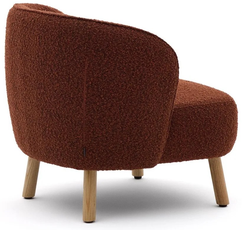 Kreslo v terakotovej farbe z textílie buklé Ulit – Kave Home