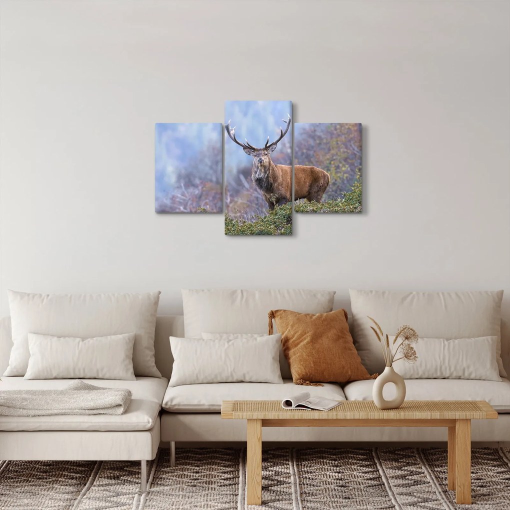 Obraz - Jeleň v krajine (90x60 cm)