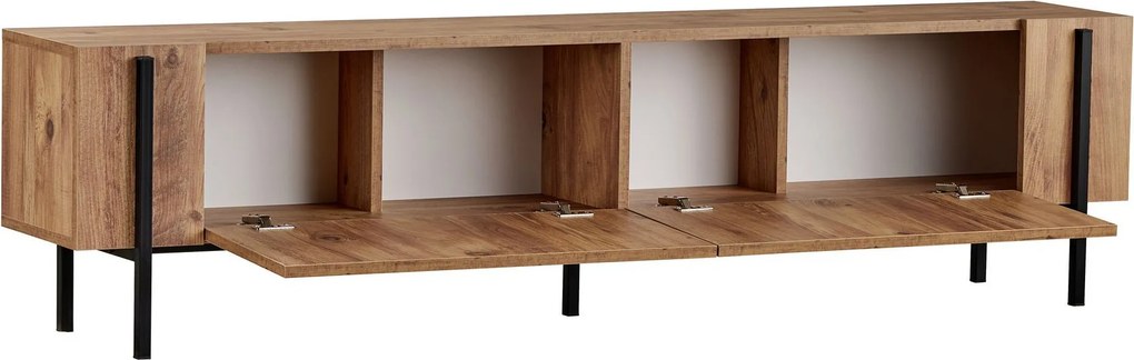 TV stolík ZENORI 180 cm, borovica Atlantic/čierna