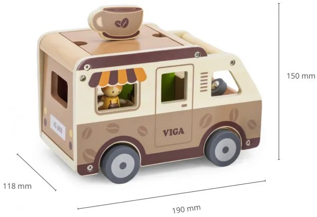 Drevená mobilná kaviareň Viga 44689
