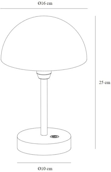 Nordlux - LED Stmievateľná nabíjacia stolná lampa ELLEN LED/2,8W/3,7V IP44 biela