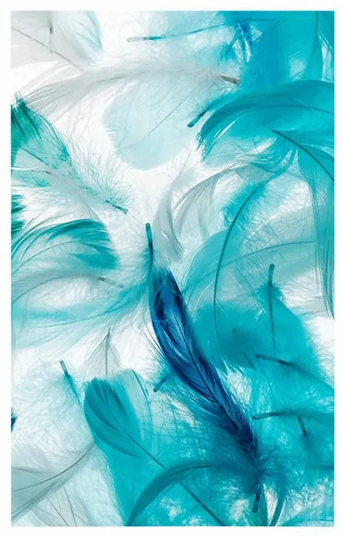 Plagát zelené pierka - 30x45 silver
