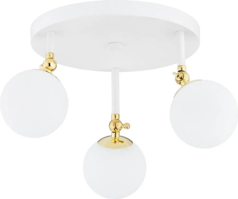 Argon 1434 - Kúpeľňové prísadené svietidlo LATINA 3xE14/7W/230V IP44 biela/zlatá