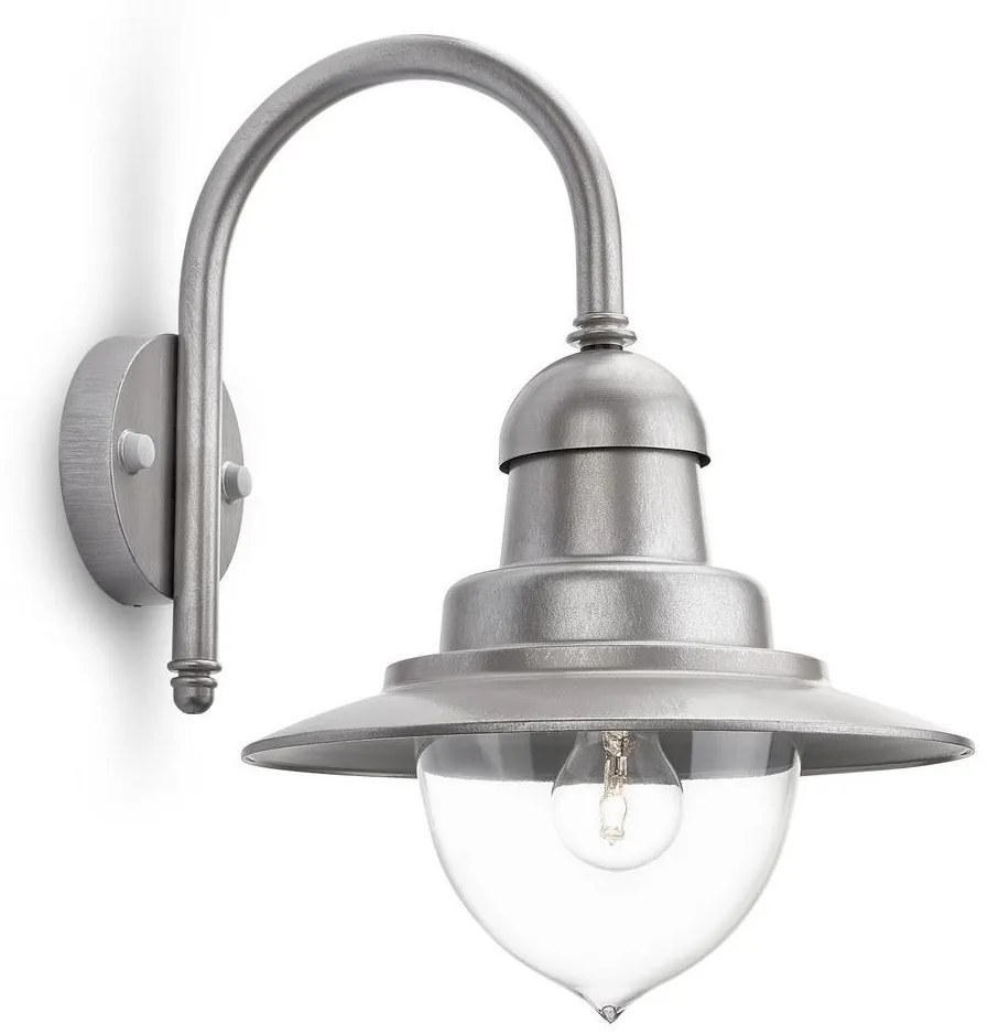 Philips 01652/52/PN - Vonkajšie nástenné svietidlo RAINDROP 1xE27/60W/230V IP44