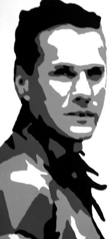 Ručne maľovaný POP Art obraz U2 in Black | rôzne rozmery