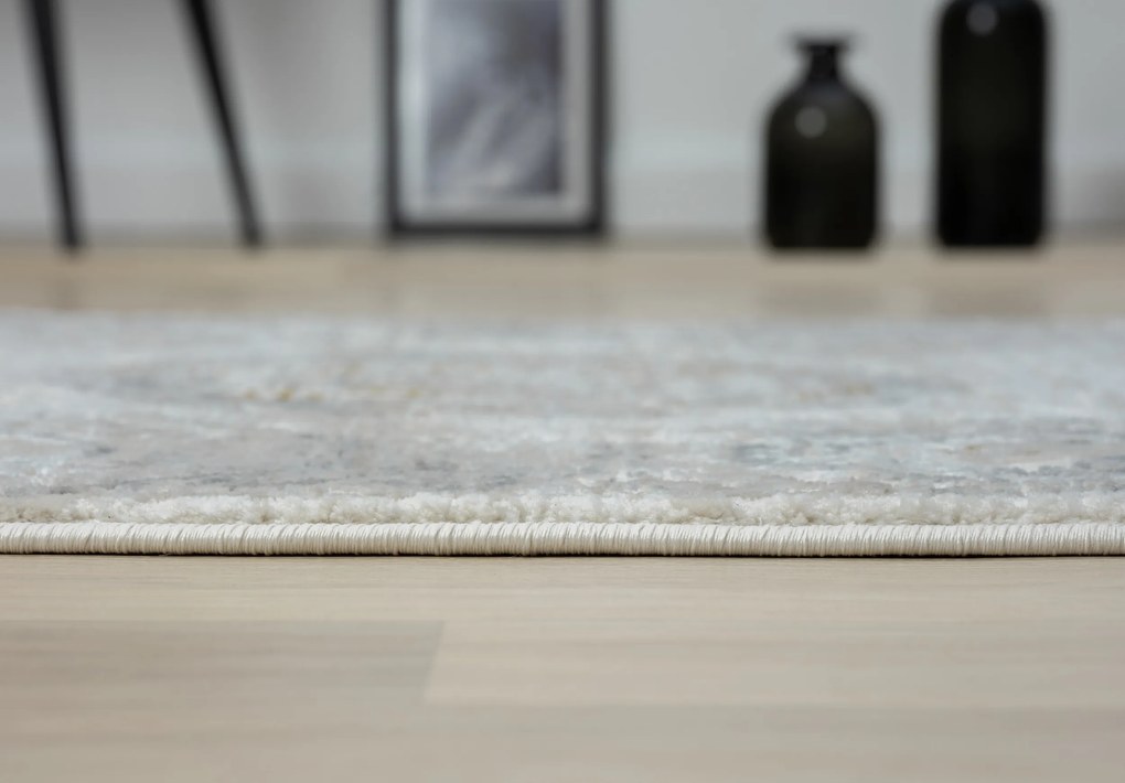 My Flair, Kusový koberec My Kazak creme, 80x150, šedá, chodba / predsieň
