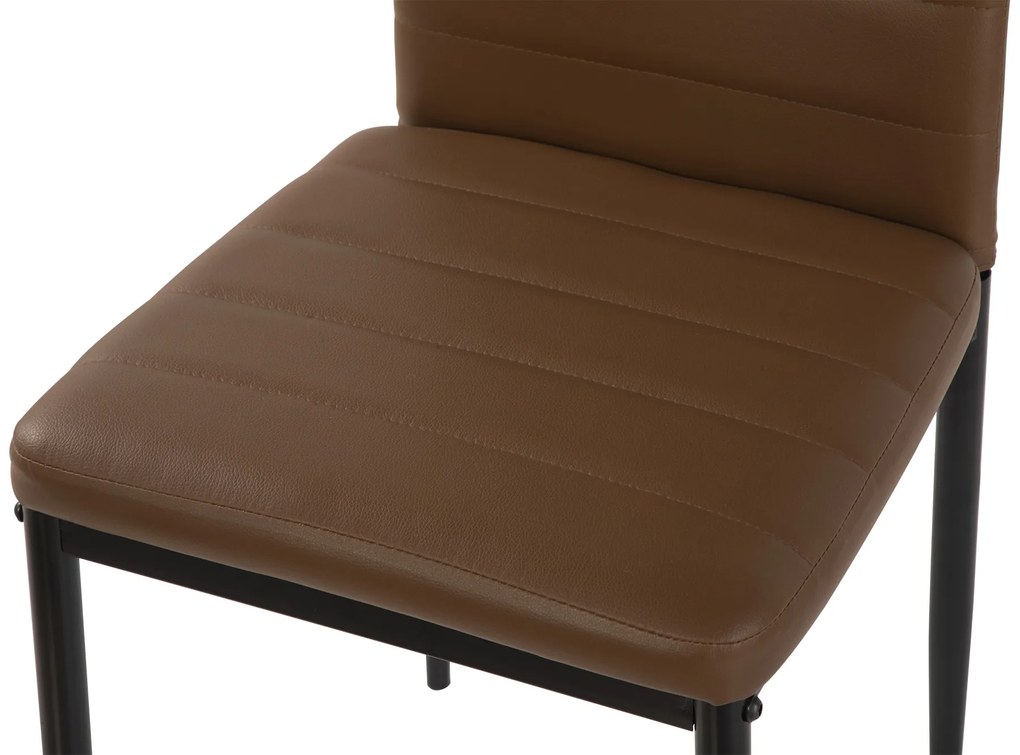 Noela Jedálenská stolička z umelej kože TINO hnedá