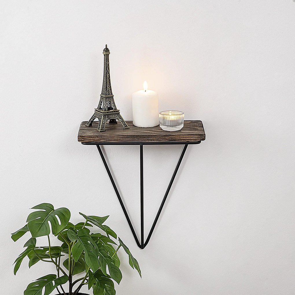 Nástenná polica PHALAENOPSIS tmavý orech