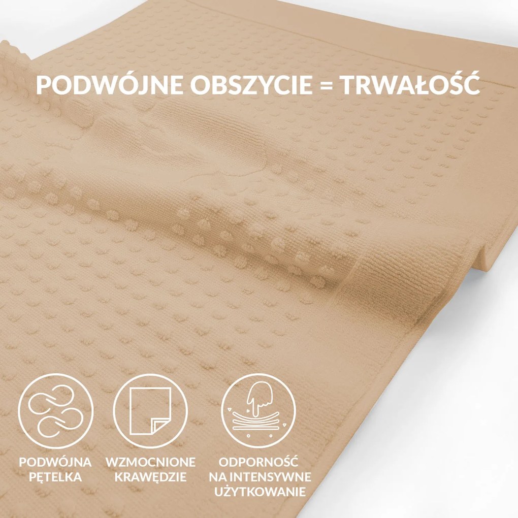 PODLOŽKA DO KÚPEĽNE HOTEL FEET BÉŽOVÁ 50X70 CM