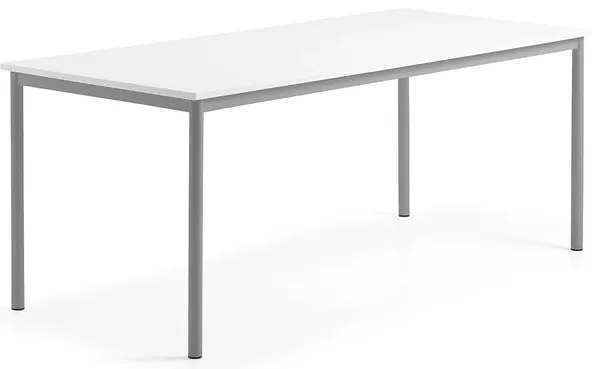 Stôl BORÅS, 1800x800x720 mm, whiteboard doska, strieborná