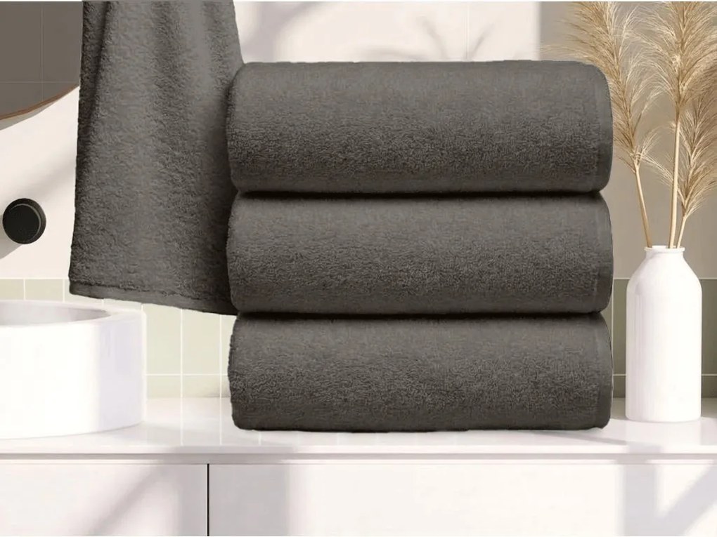 Osuška NORIELLE 70x140 cm tmavosivá, 100% bavlna