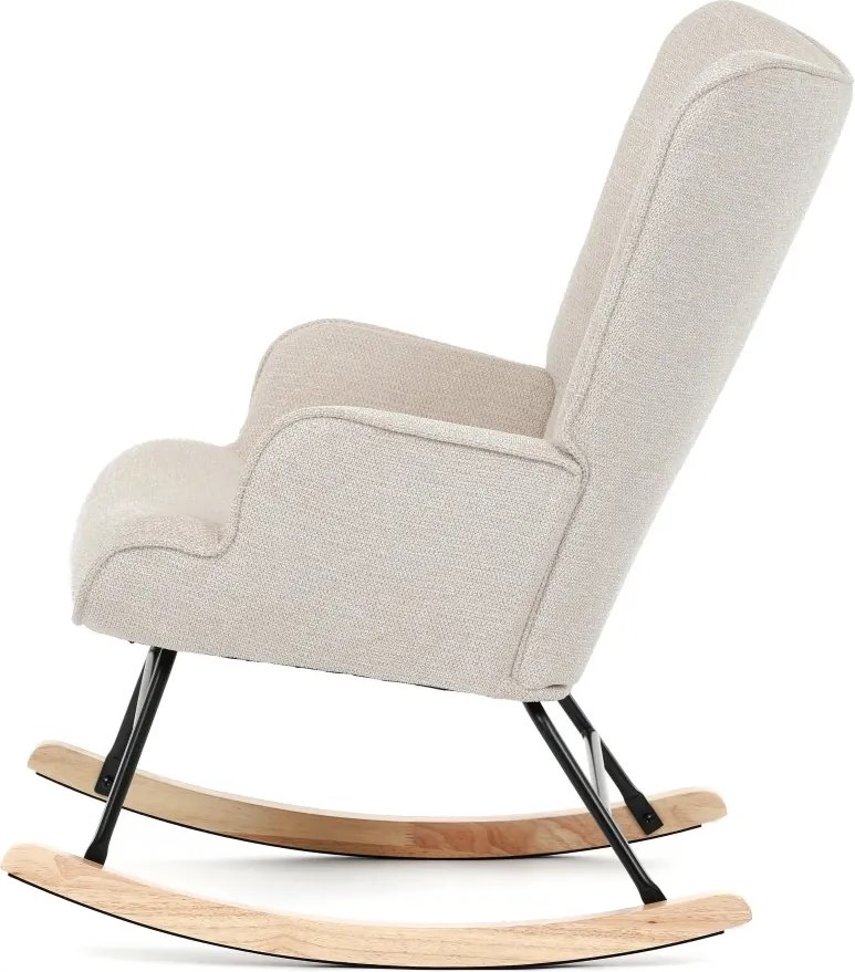 Hojdacie kreslo FABIAN — látka, krémová