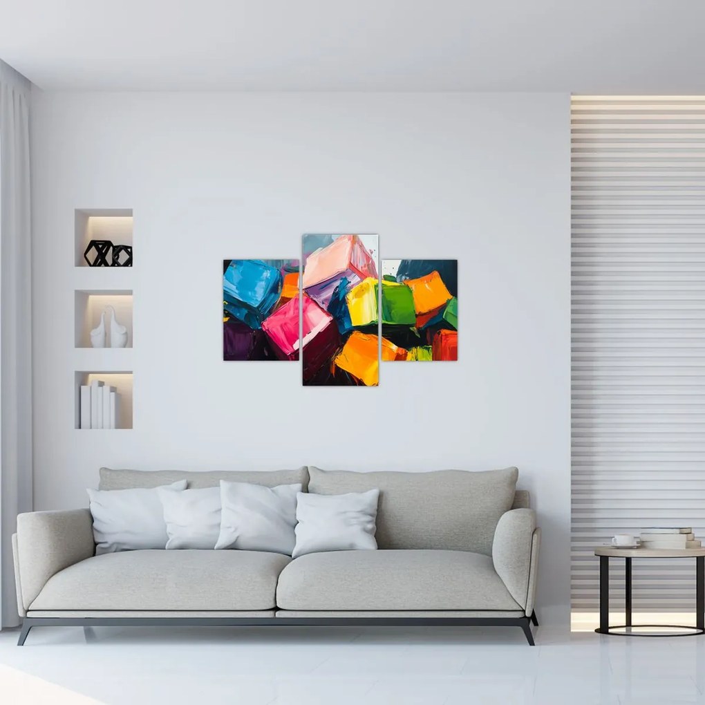 Obraz - Farebné kocky (90x60 cm)