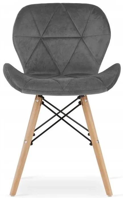 Jedálenská zostava TODI 60cm okrúhly stolový set čierny + 2 stoličky LAGO sivé