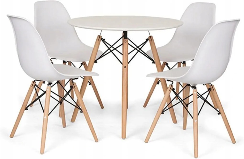 PROXIMA.store - Stôl 60cm + 4 stoličky