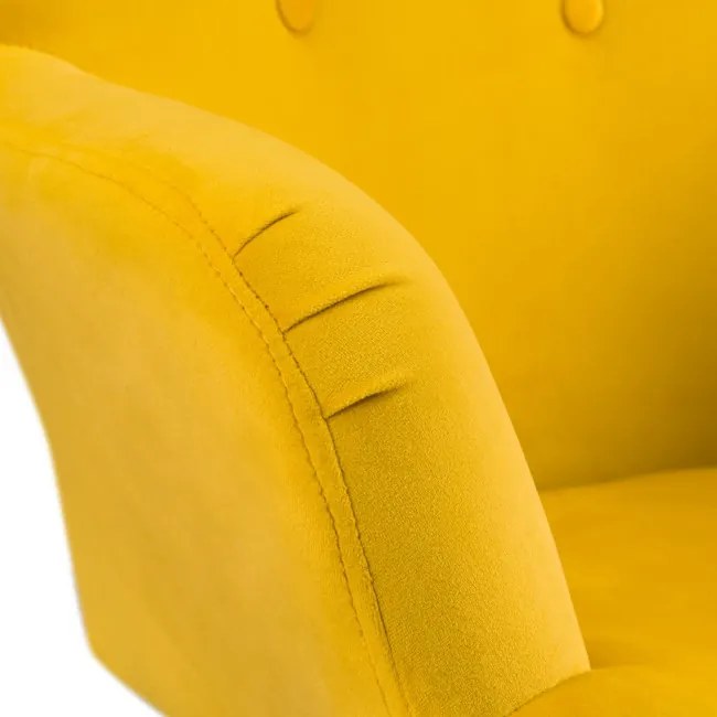 Kreslo MOSS zamatové žlté SS22 925829