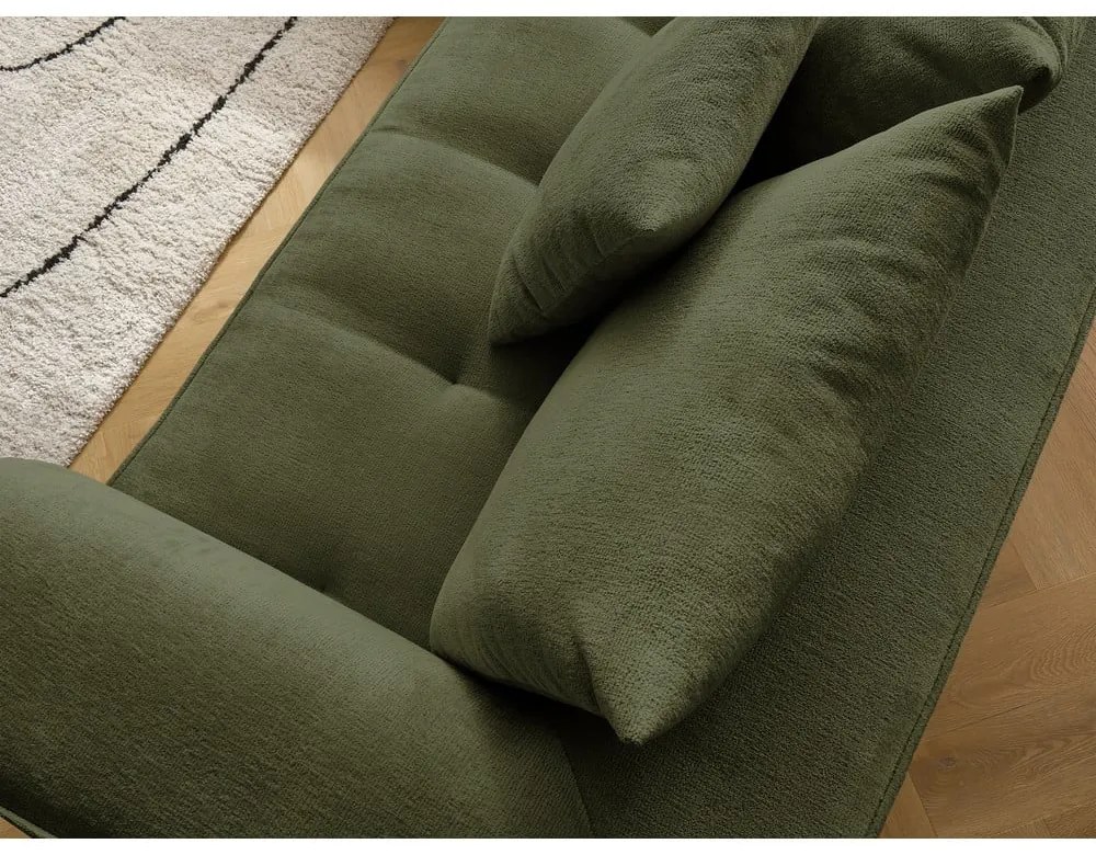 Zelená ženilková rohová pohovka (pravý roh/do L) Whesley – Bobochic Paris