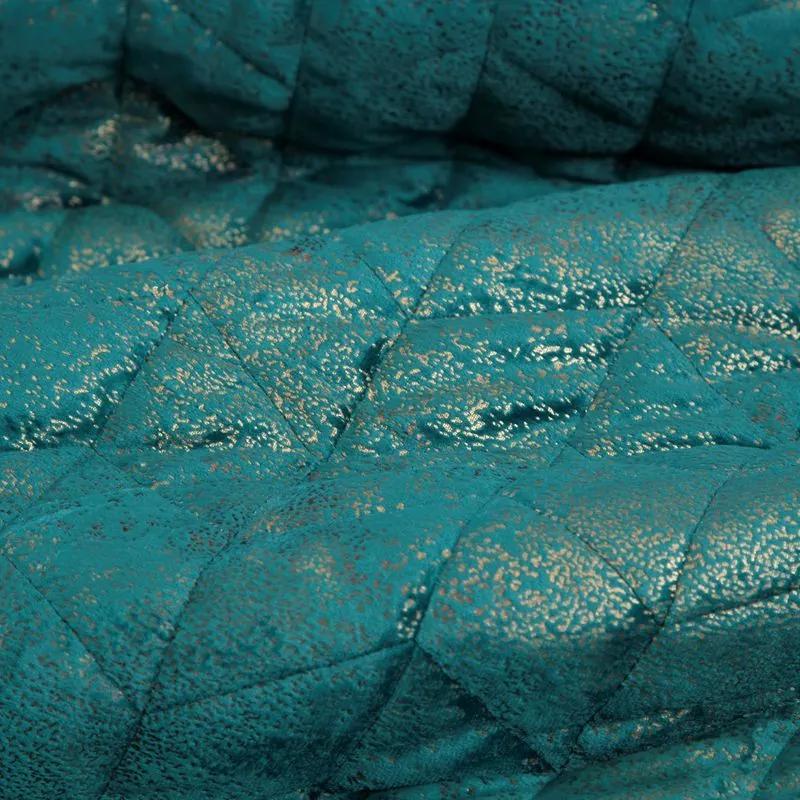 Dekorstudio Luxusný zamatový prehoz AGATA v tyrkysovej farbe Rozmer prehozu (šírka x dĺžka): 220x240cm