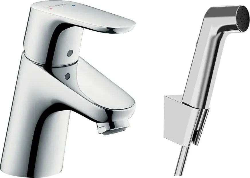 Hansgrohe Focus E2, Súprava pákovej batérie 70 s bidetovou spŕškou a sprchovou hadicou, chrómová, HAN-31926000