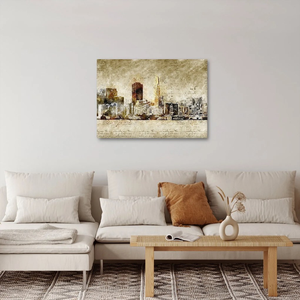 Obraz - Umelecky stvárnené mesto (70x50 cm)